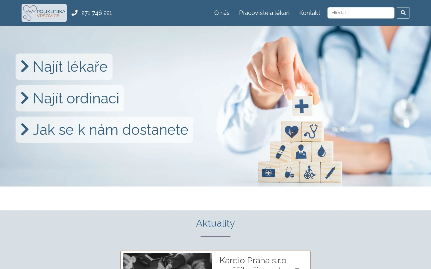 Poliklinika Vršovice s r.o. website