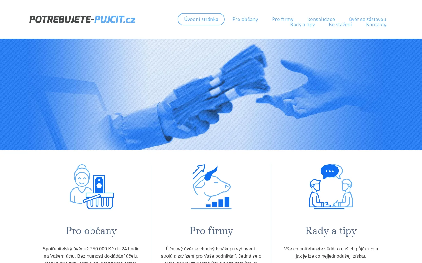 POTREBUJETE-PUJCIT.cz website