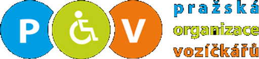 Pražská organizace vozíčkářů logo
