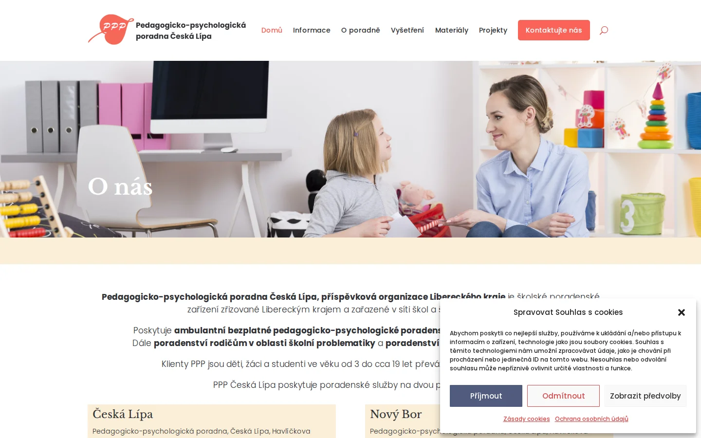Pedagogicko-psychologická poradna Česká Lípa website