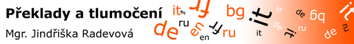 Překlady a tlumočení Mgr. Jindřiška Radevová logo