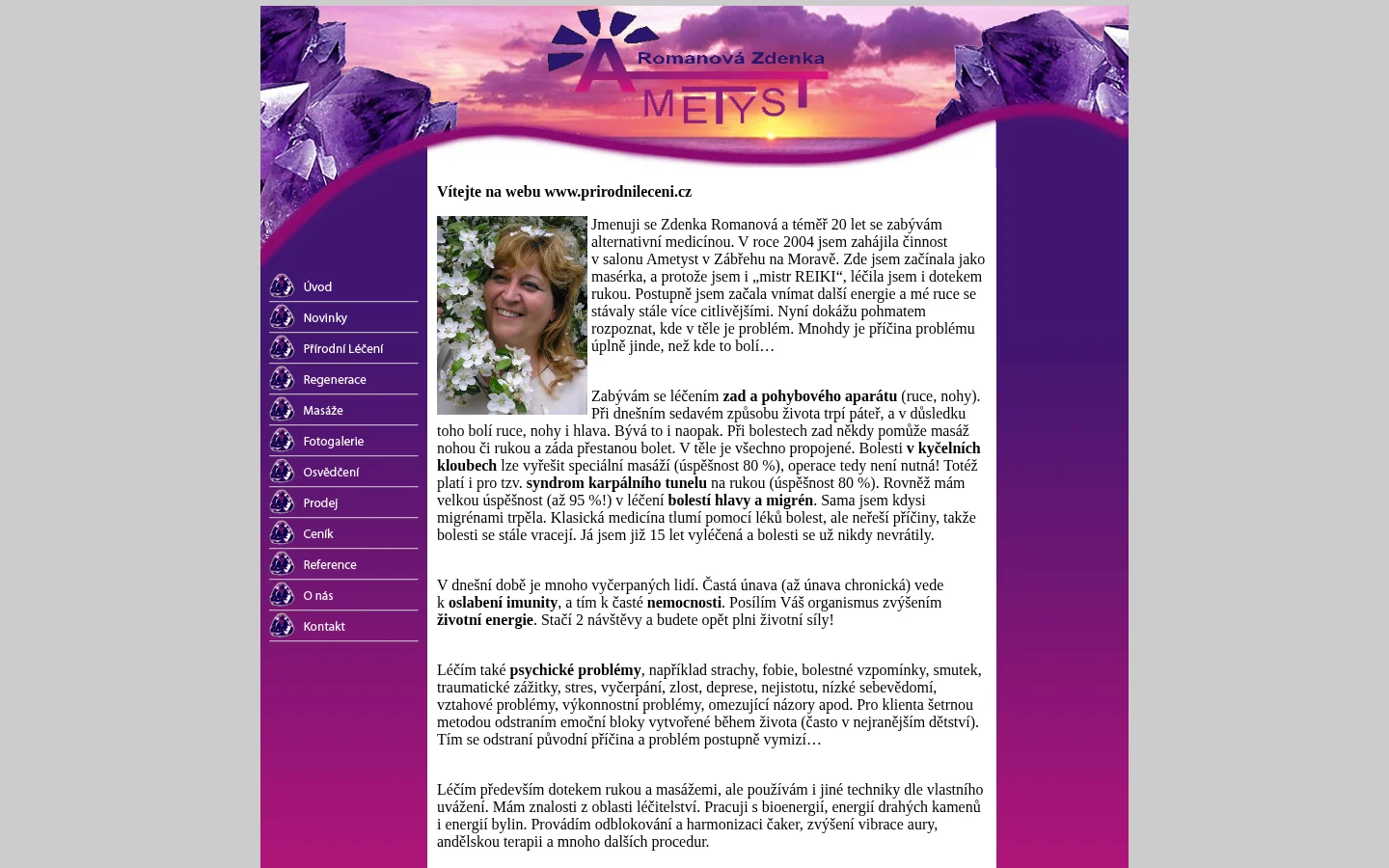 AMETYST - Zdenka Romanová website