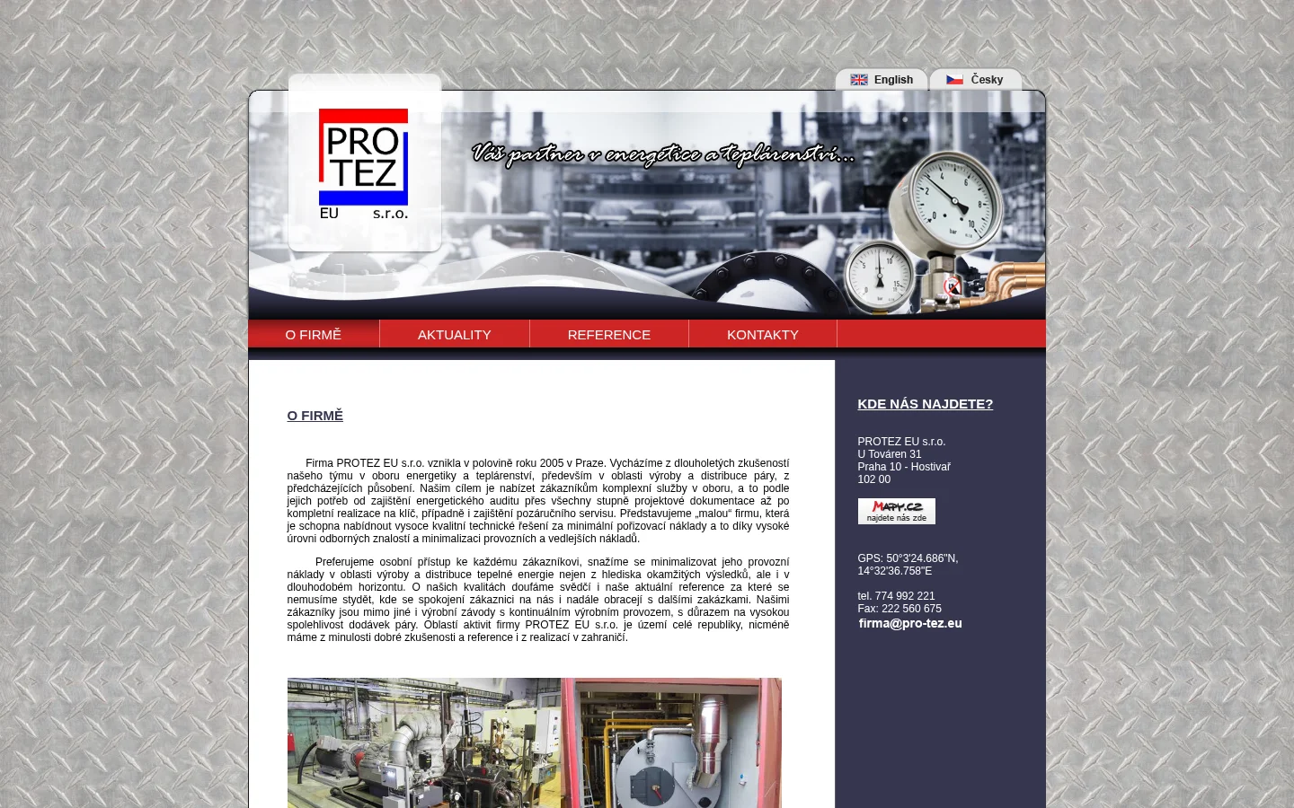 PROTEZ EU, s.r.o. website