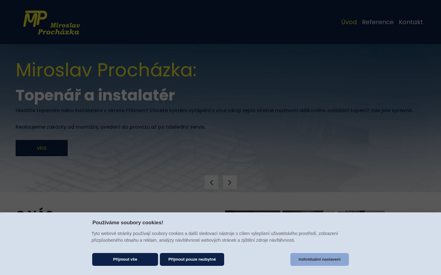 Vodoinstalatérství a topenářství Miroslav Procházka website