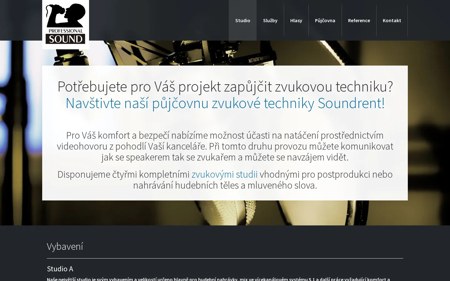 Studio Professional Sound website