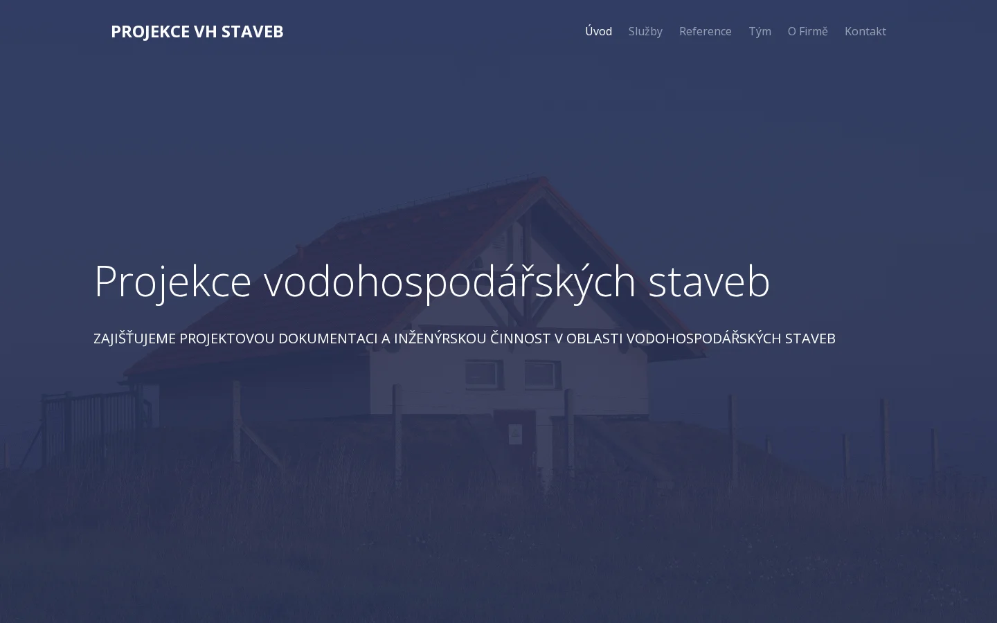 Projekce VH staveb Klička website