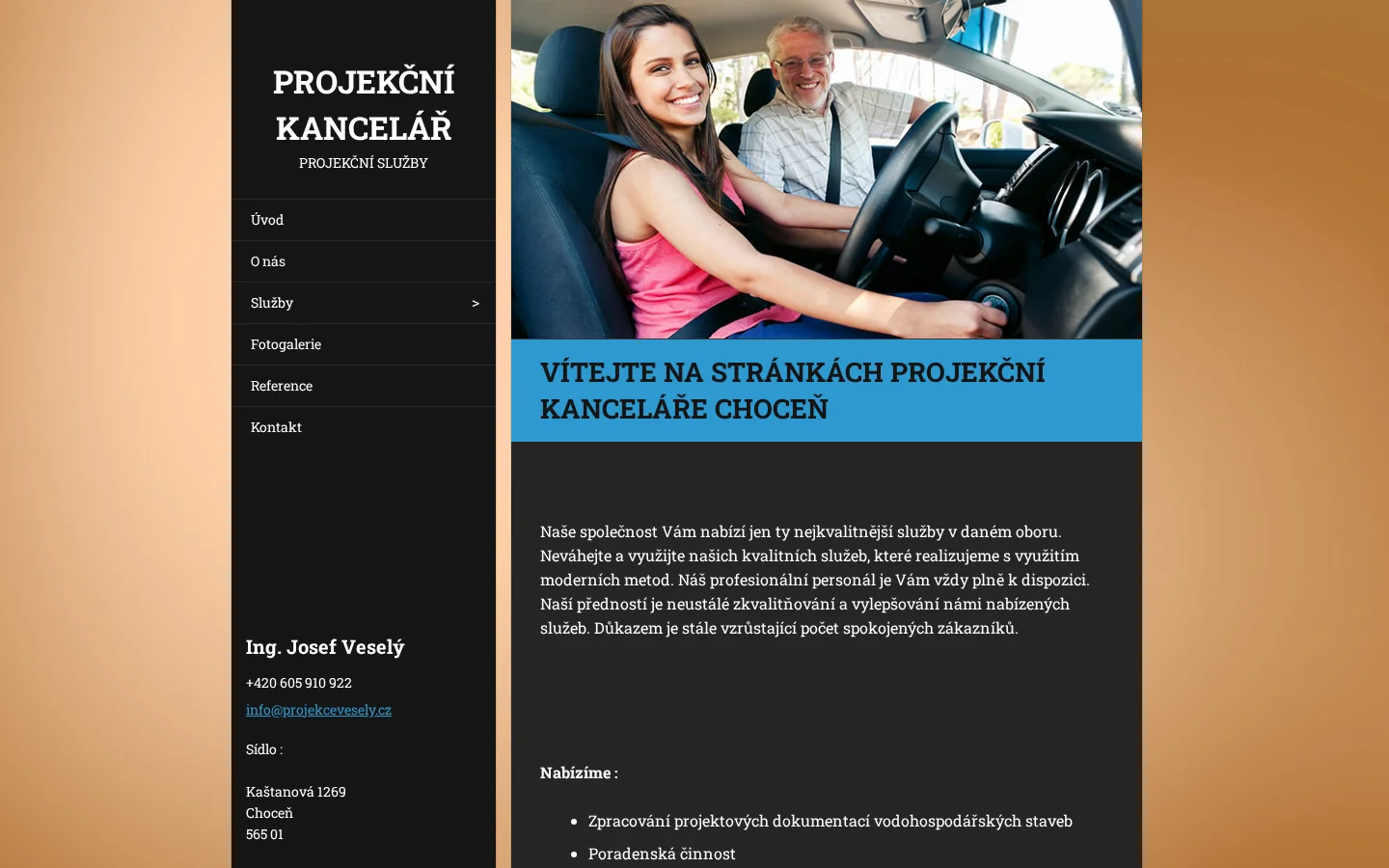 Ing. Josef Veselý - Projektové práce website