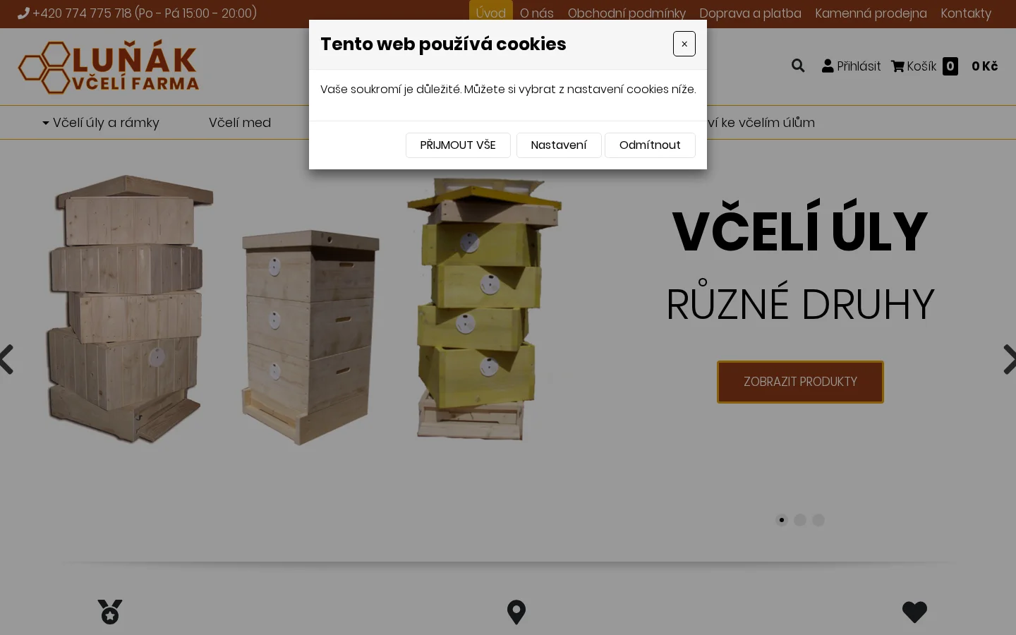 Včelí farma Luňák website