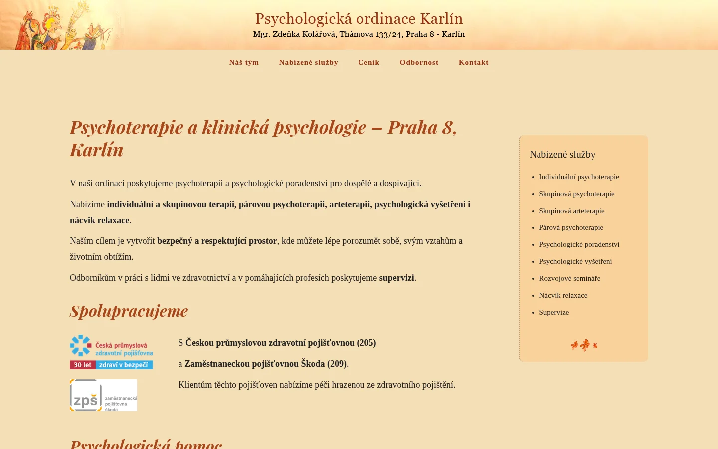 Soukromá ordinace klinické psychologie a psychoterapie website