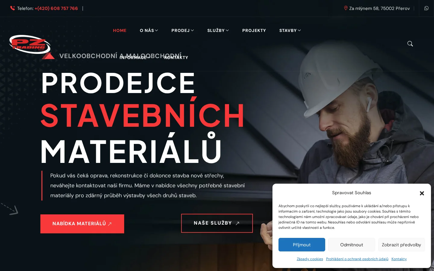 PZ TRADING, s.r.o. website