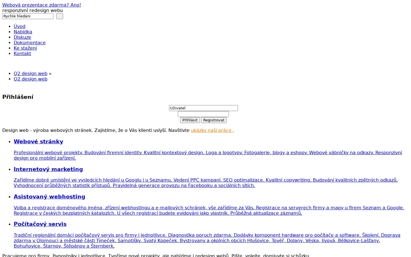 Q2 design web website