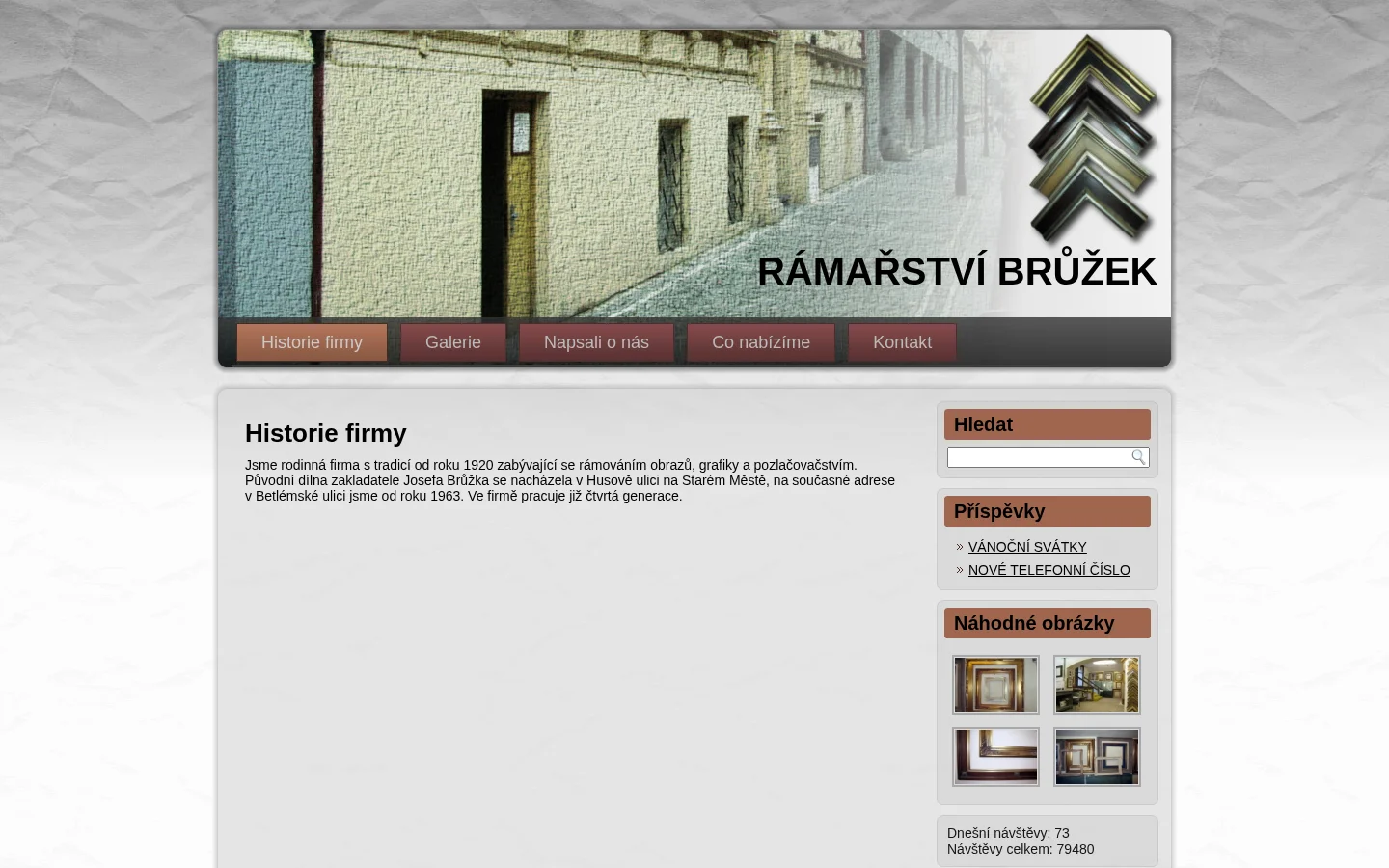 RÁMAŘSTVÍ BRŮŽEK website