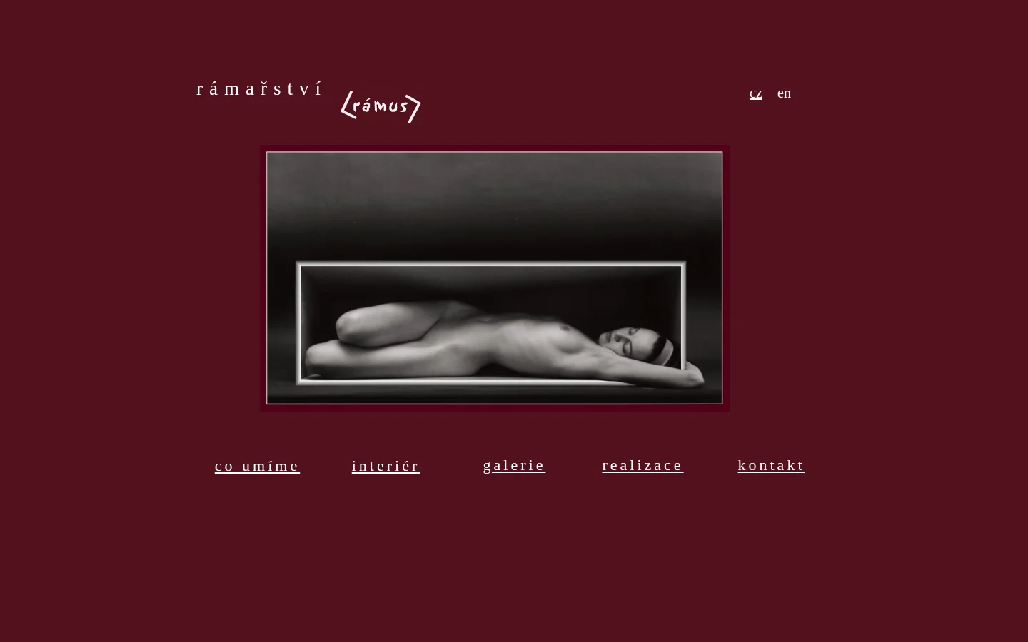 Rámařství Rámus website