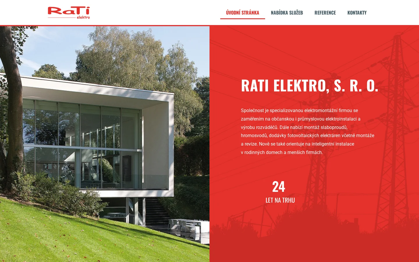 RaTi elektro s.r.o. website