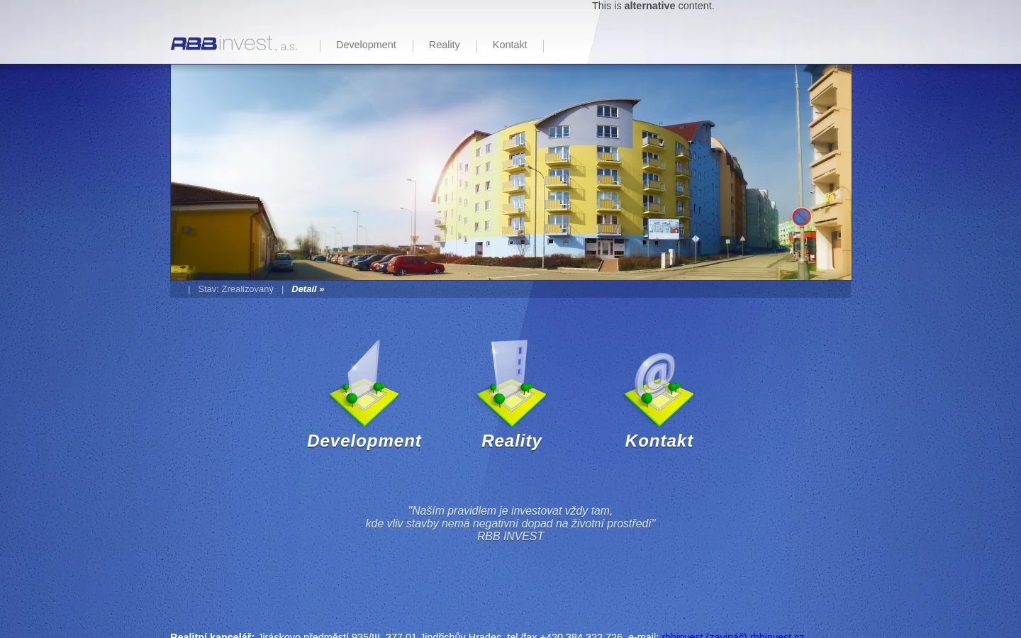 RBB INVEST, a.s. website