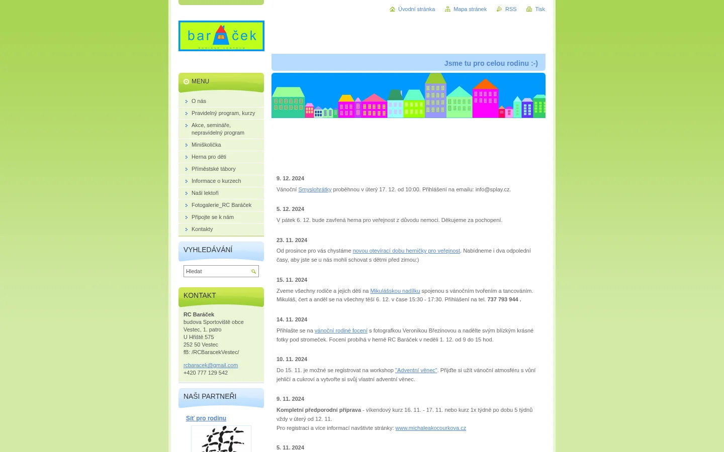 RC Baráček Vestec website