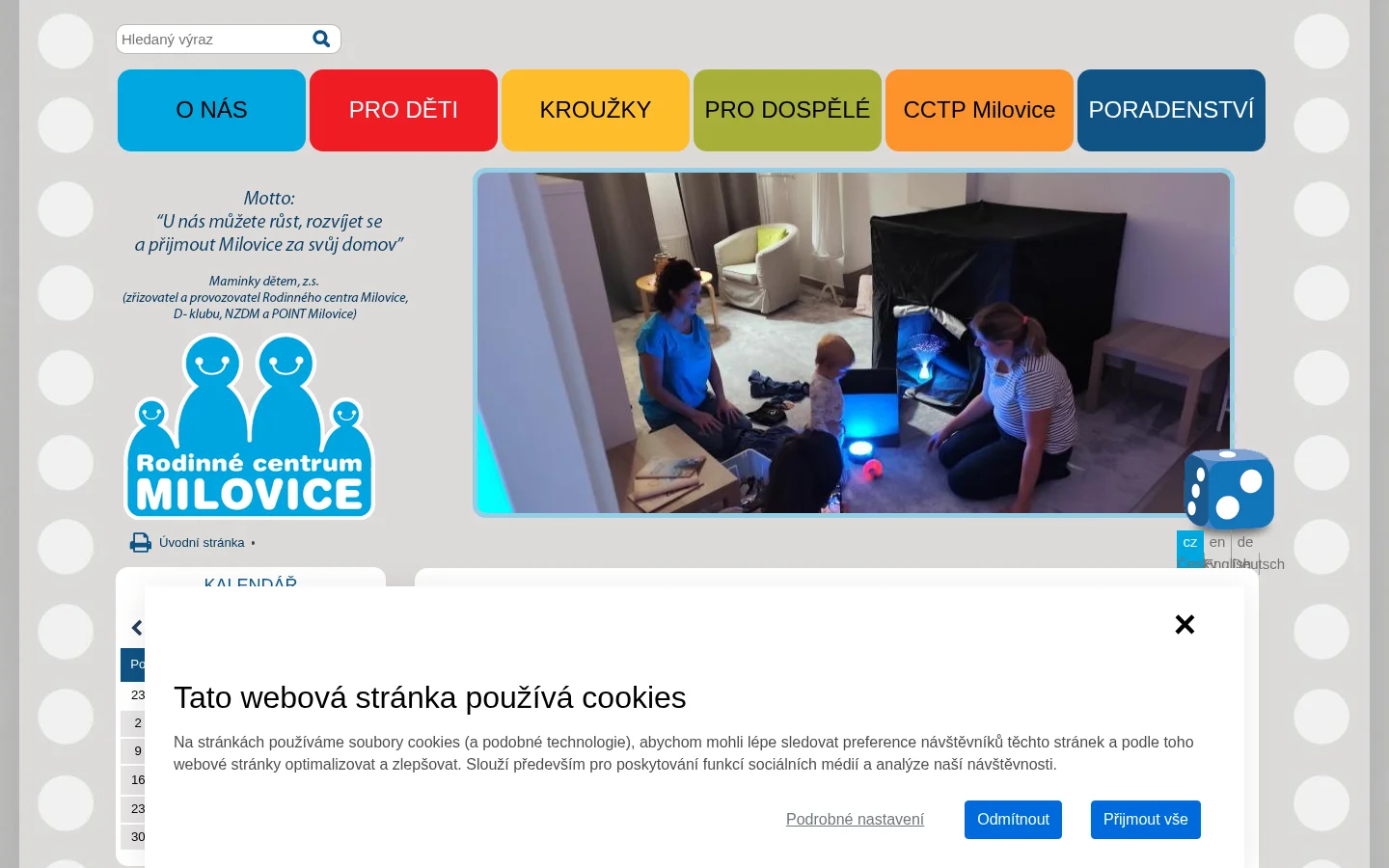 Rodinné centrum Milovice website
