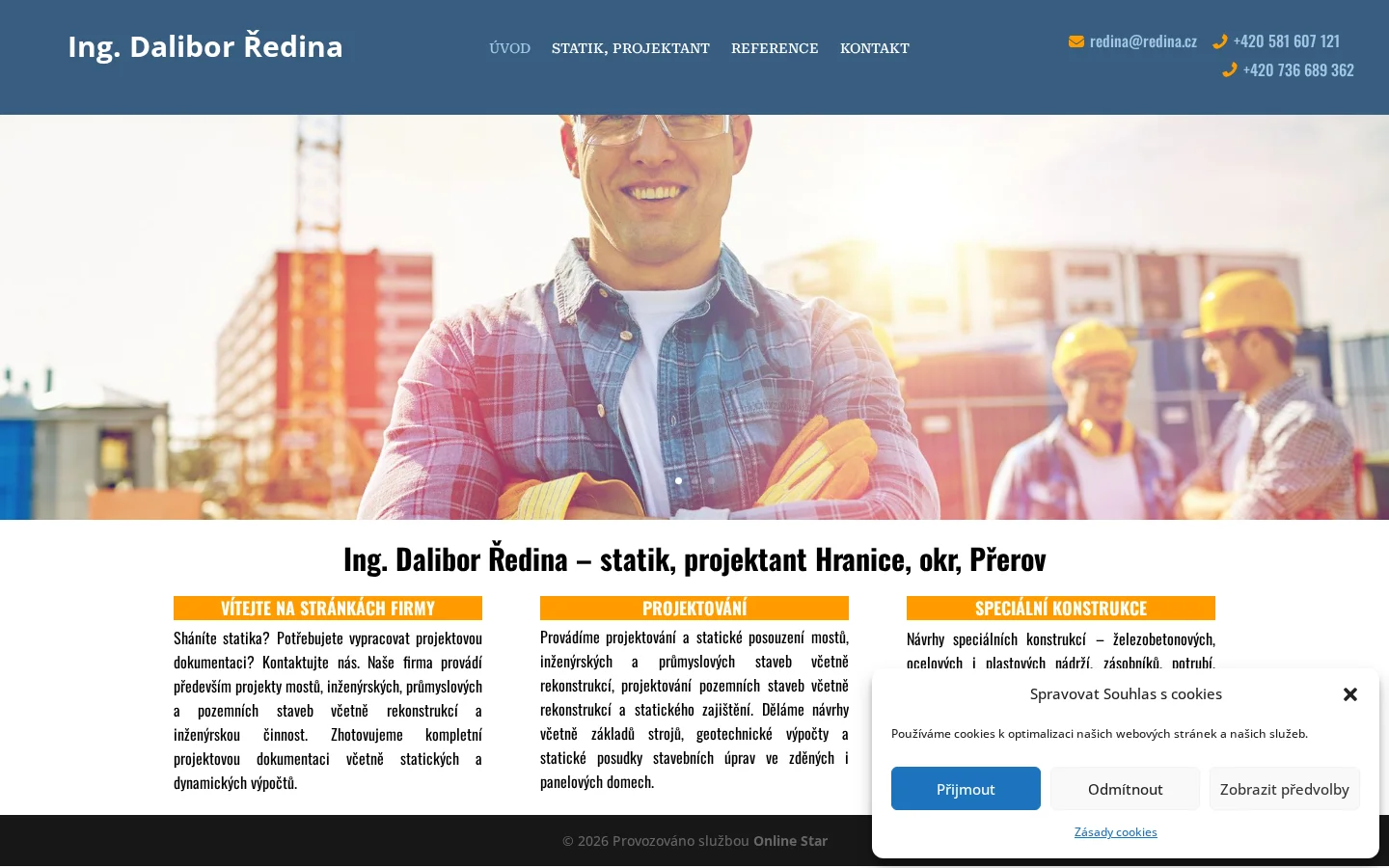 Ing. Dalibor Ředina website