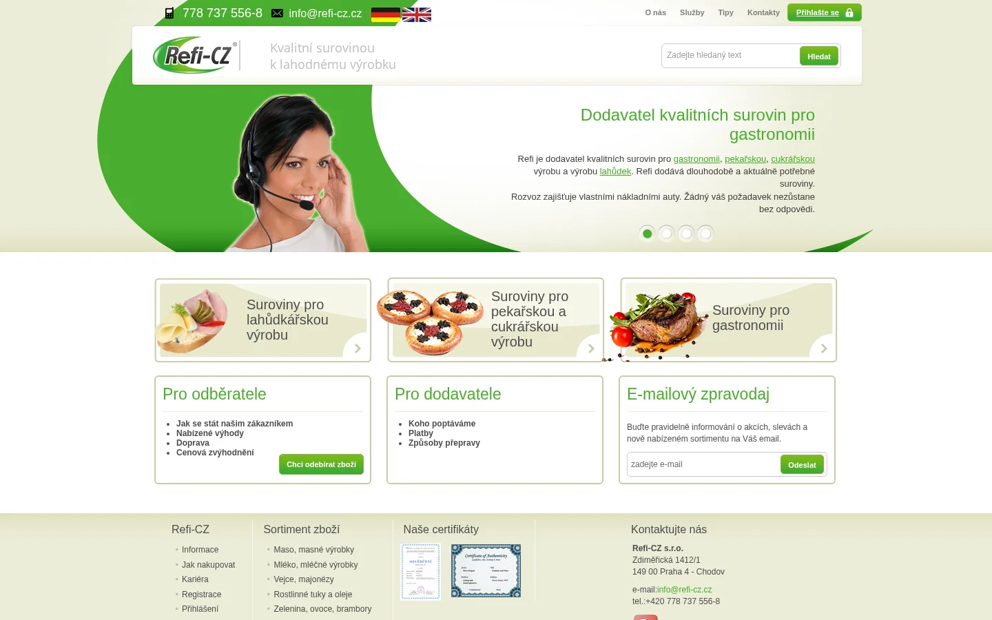 Refi-CZ, s.r.o. website