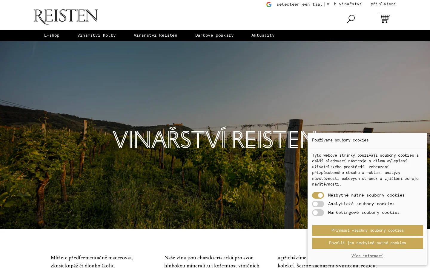 Reisten s.r.o. website