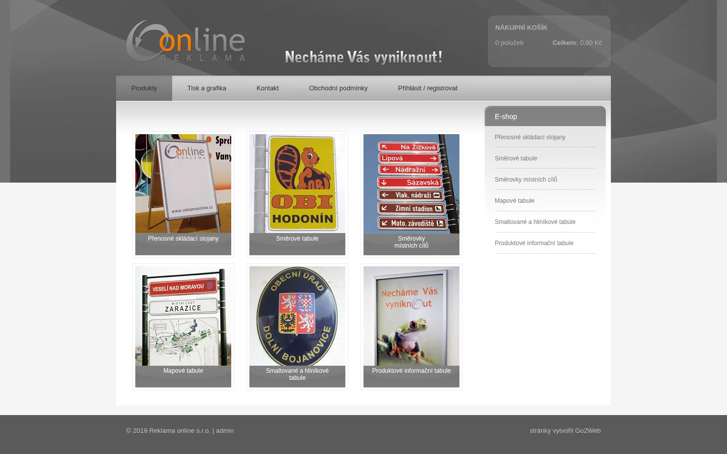 Reklama online, s.r.o. website