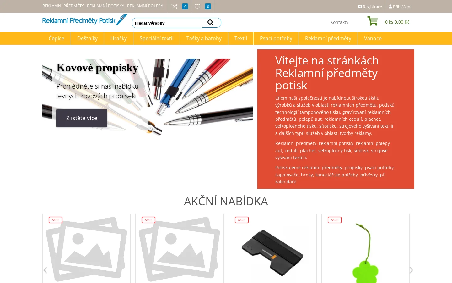 Reklamni-predmety-potisk.cz website