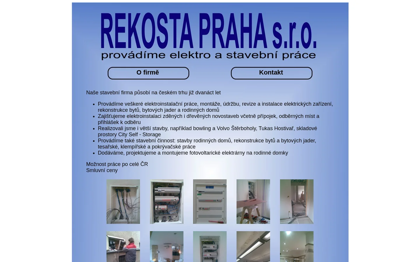 REKOSTA Praha, s.r.o. website