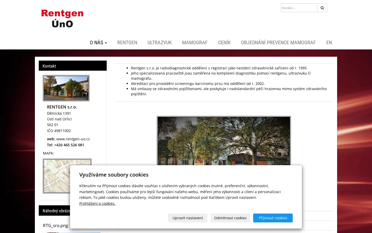 RENTGEN, s.r.o. website