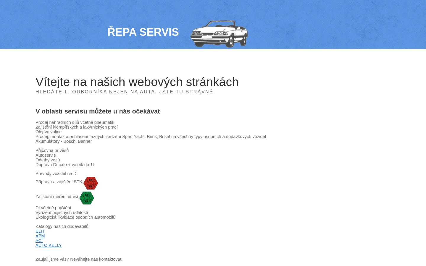 Řepa Servis website