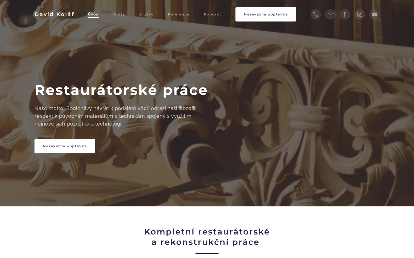 Restaurátorství David Kolář website