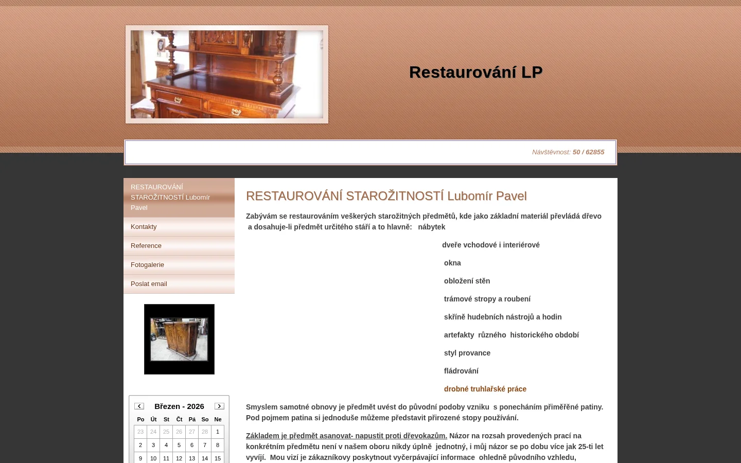Restaurování LP website
