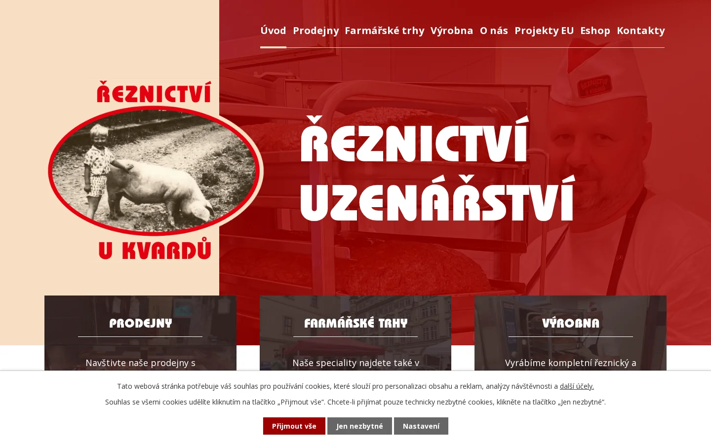 Řeznictví U Kvardů website