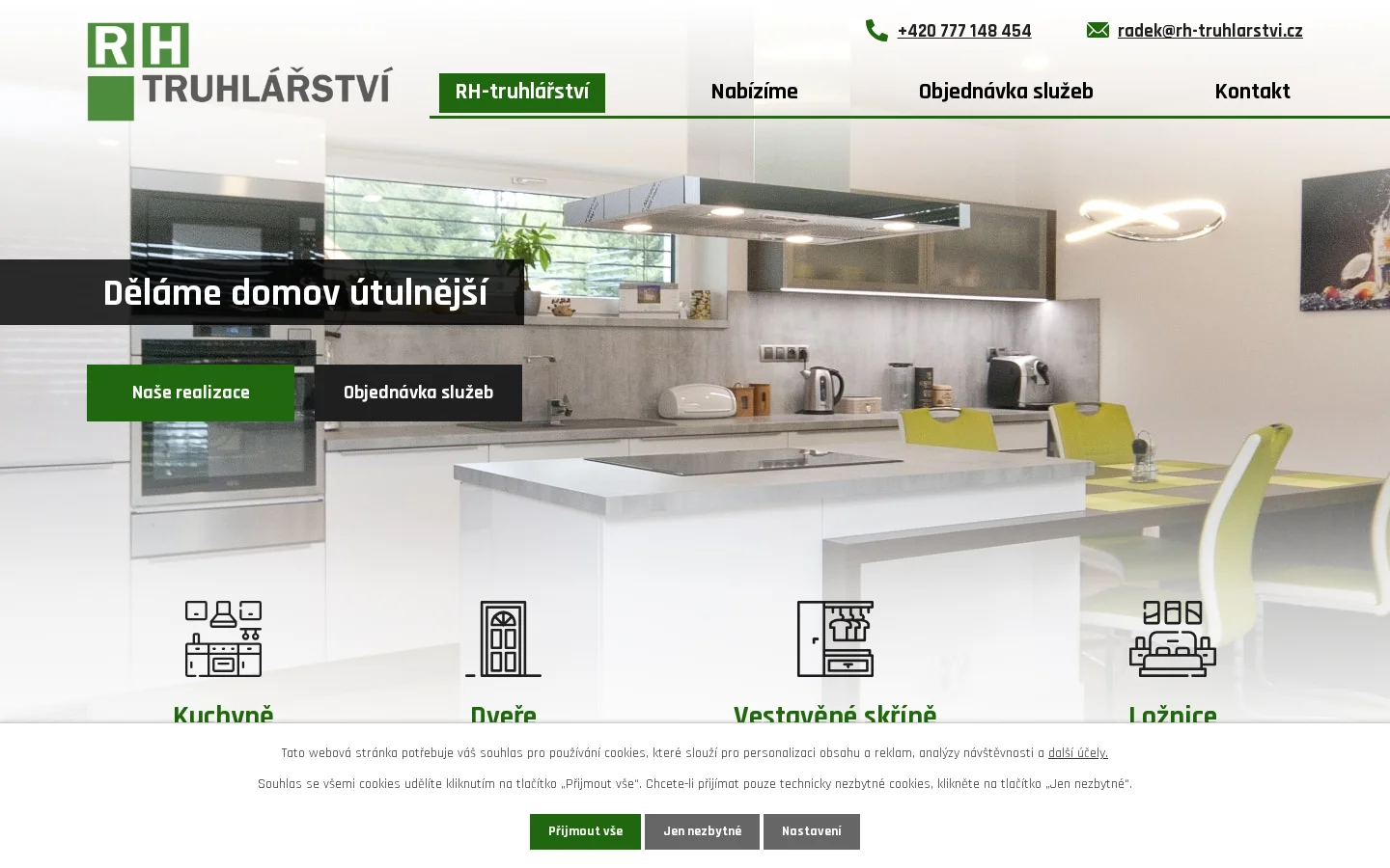 RH Truhlářství website