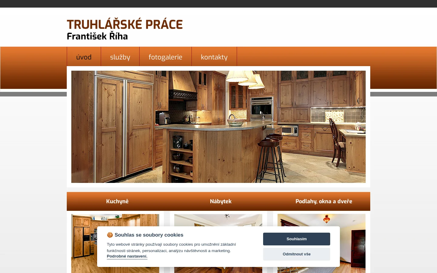 Truhlářské práce - František Říha website