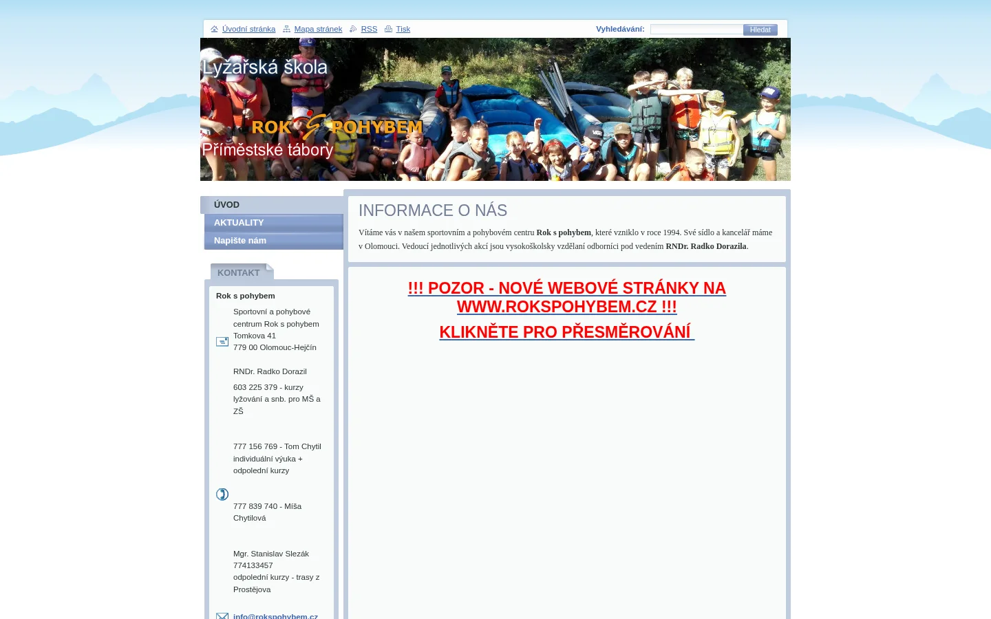 Rok s pohybem website