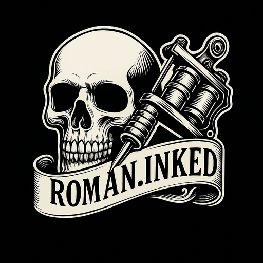Roman.inked tattoo studio logo