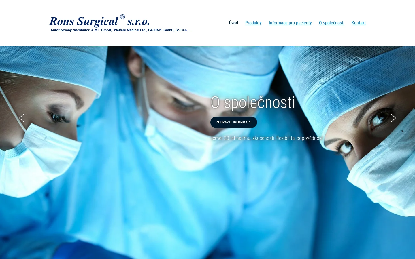 Rous Surgical, s.r.o. website