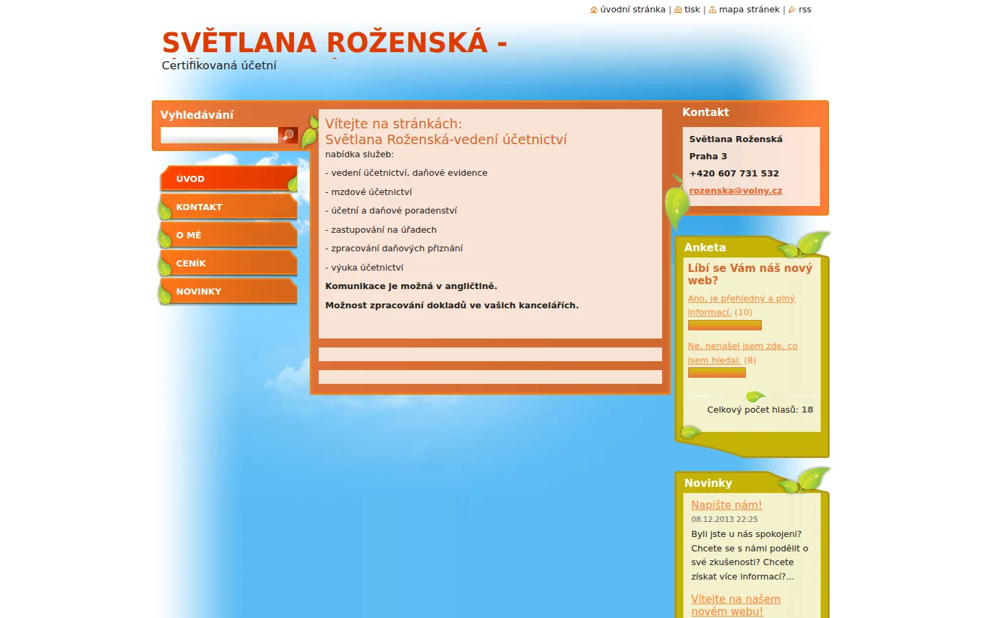 Světlana Roženská website