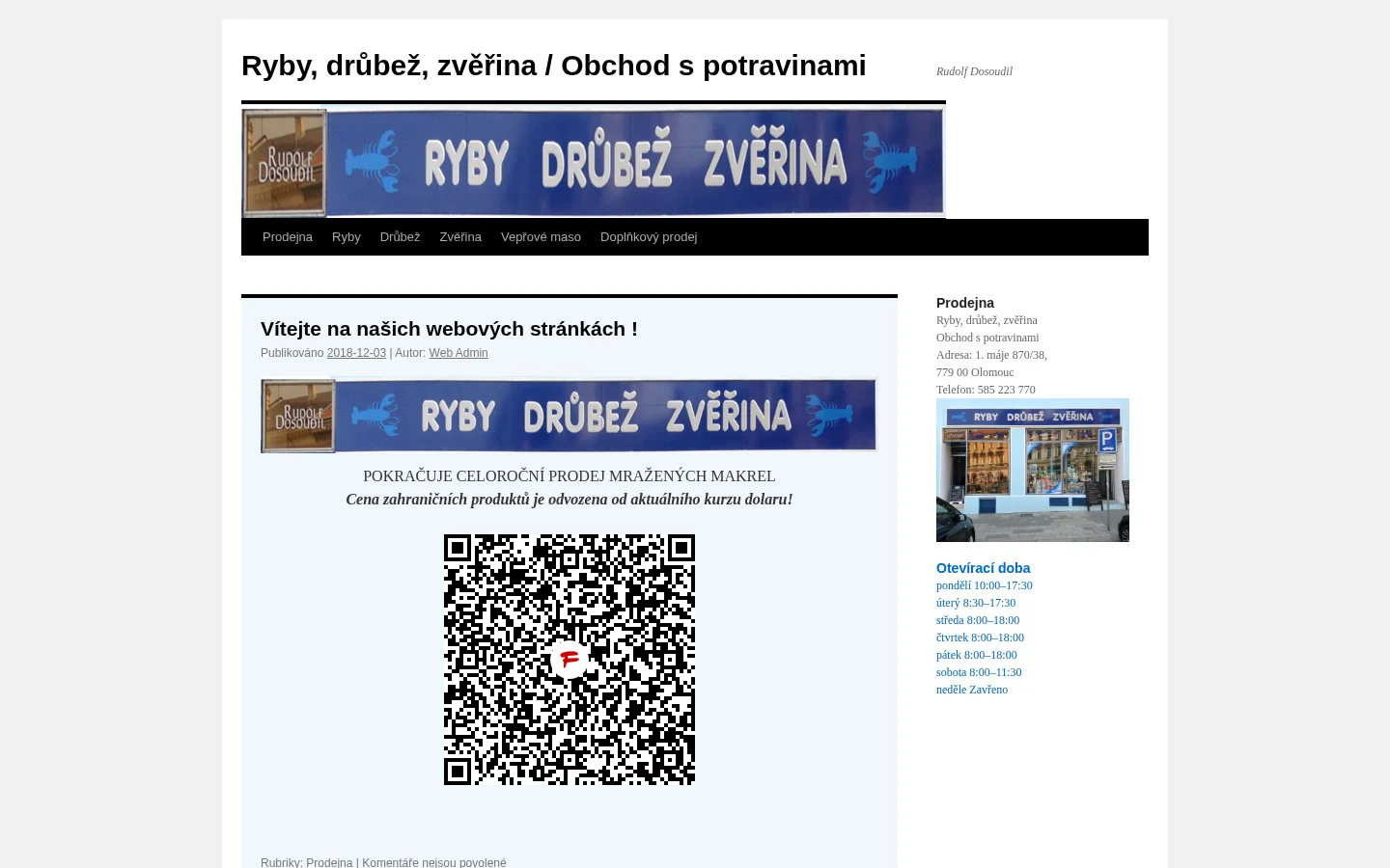 Rybárna Dosoudil website