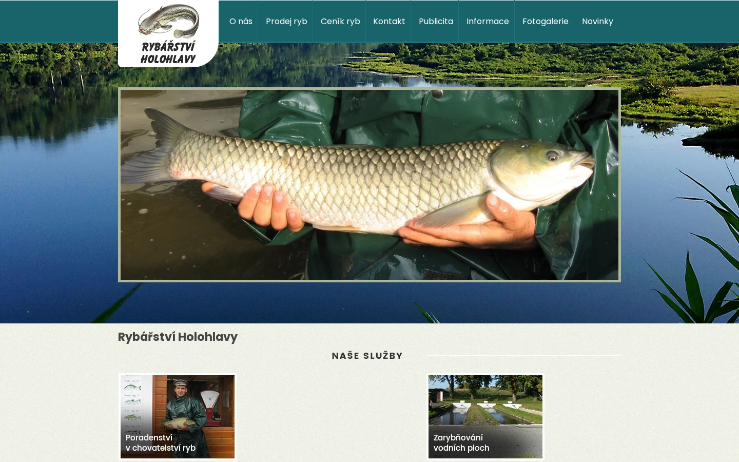 Rybářství Holohlavy website
