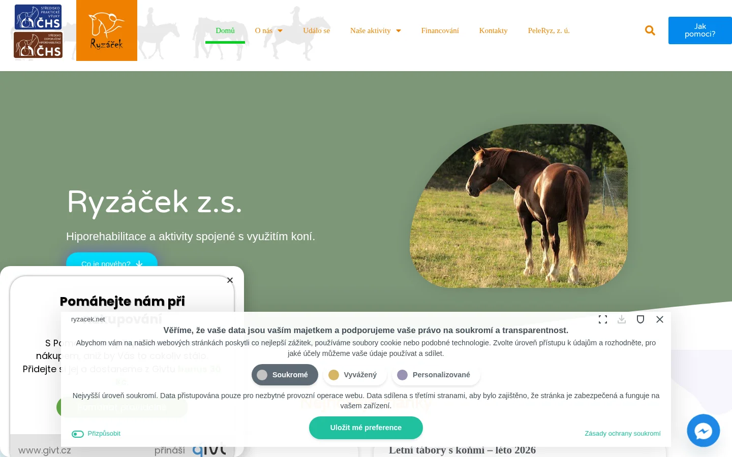 Ryzáček, z.s. website