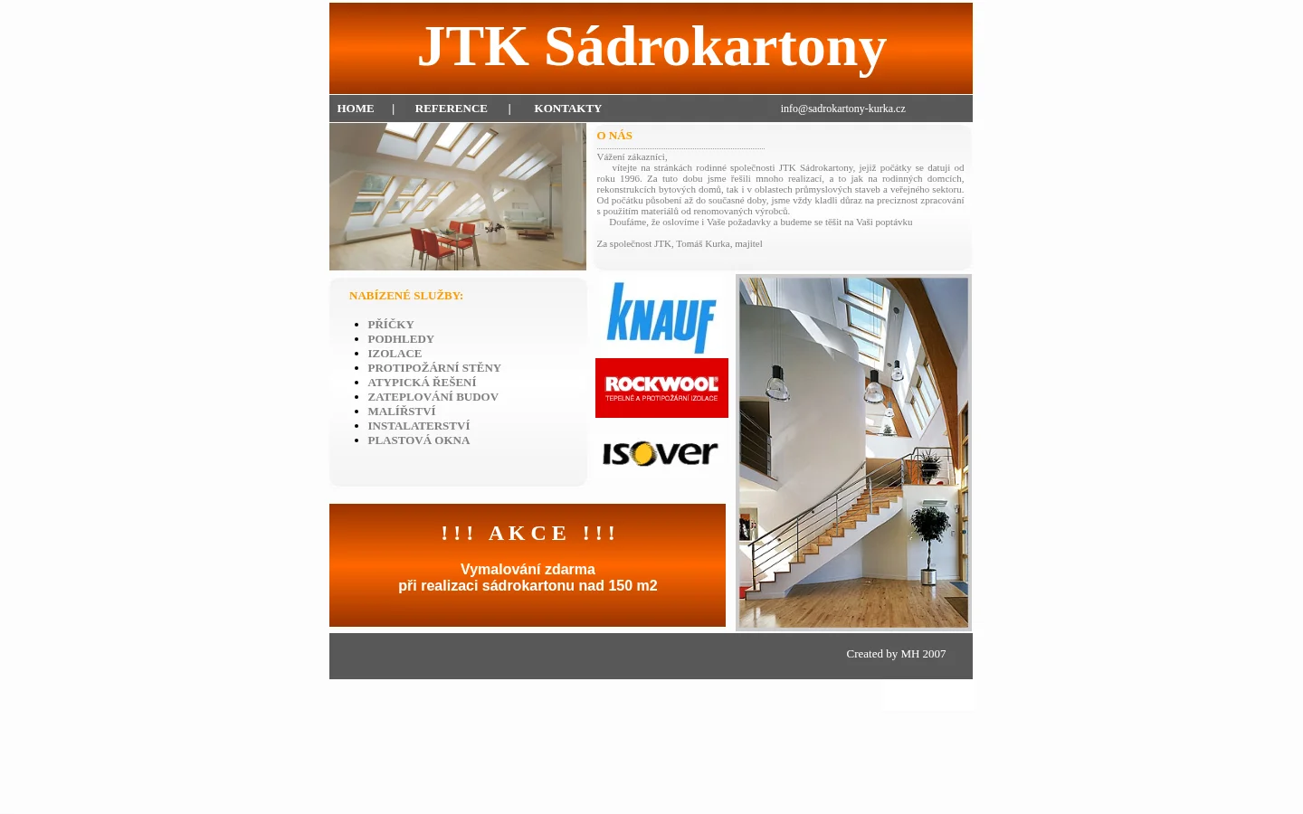 JTK Sádrokartony website