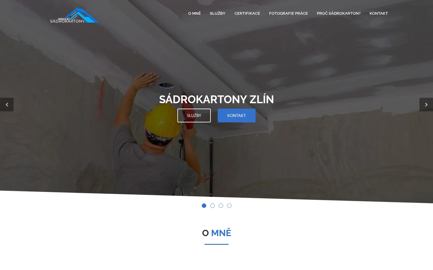 Sádrokartony Mikulec website