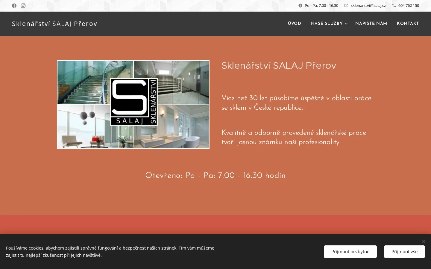 Sklenářství Salaj - Pavel Navrátil website