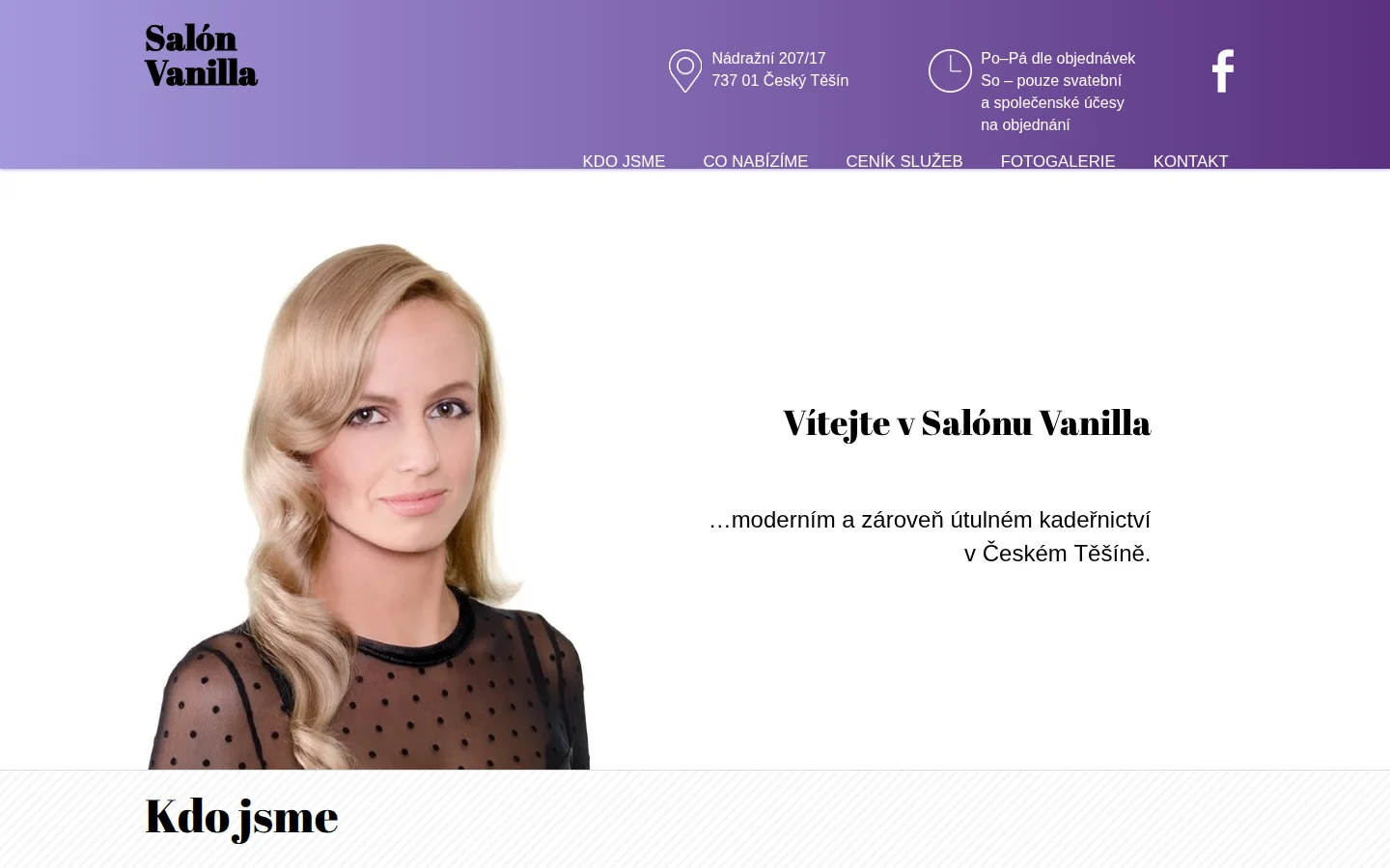 Salon Vanilla website