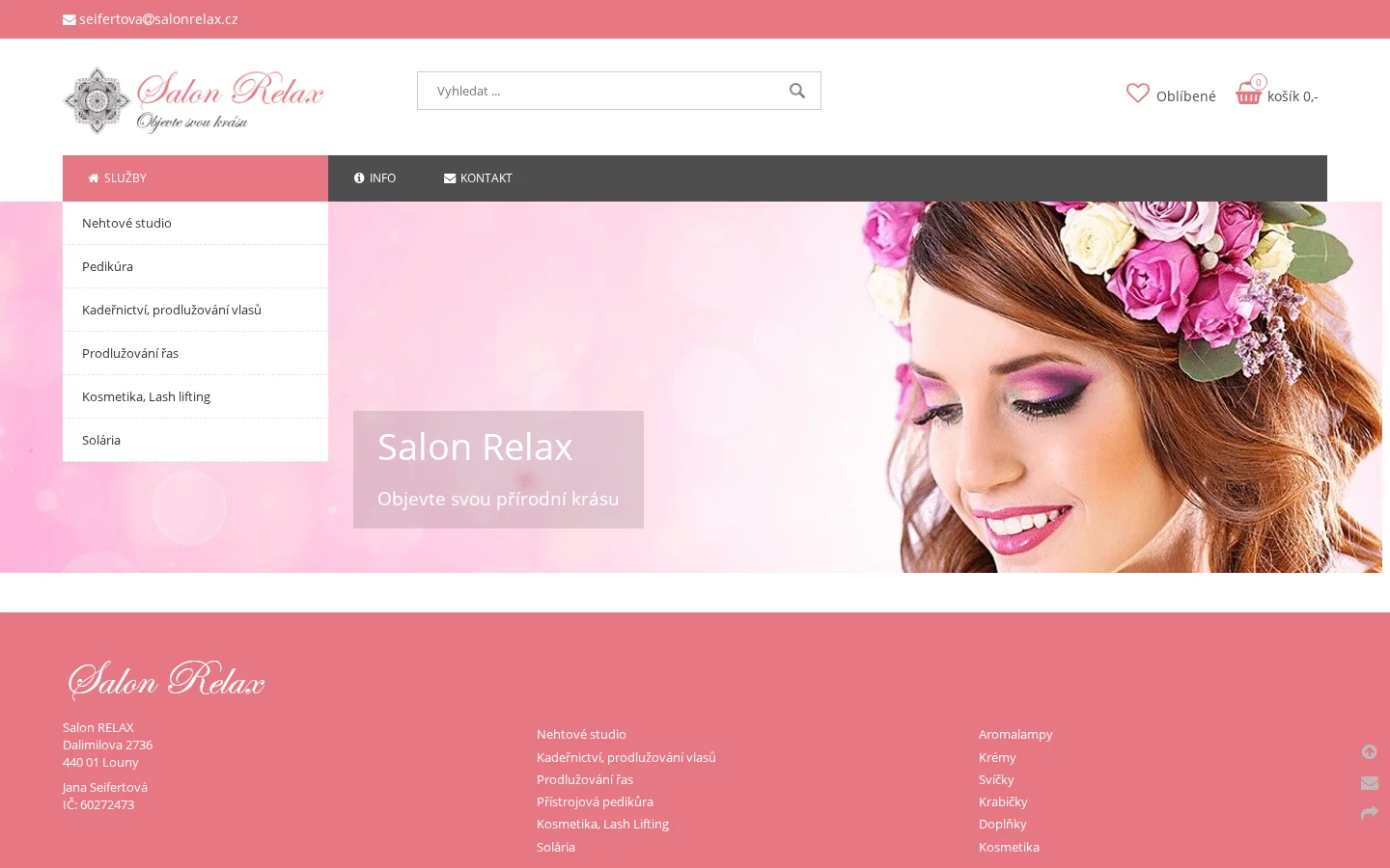 Salon RELAX - Jana Seifertová website