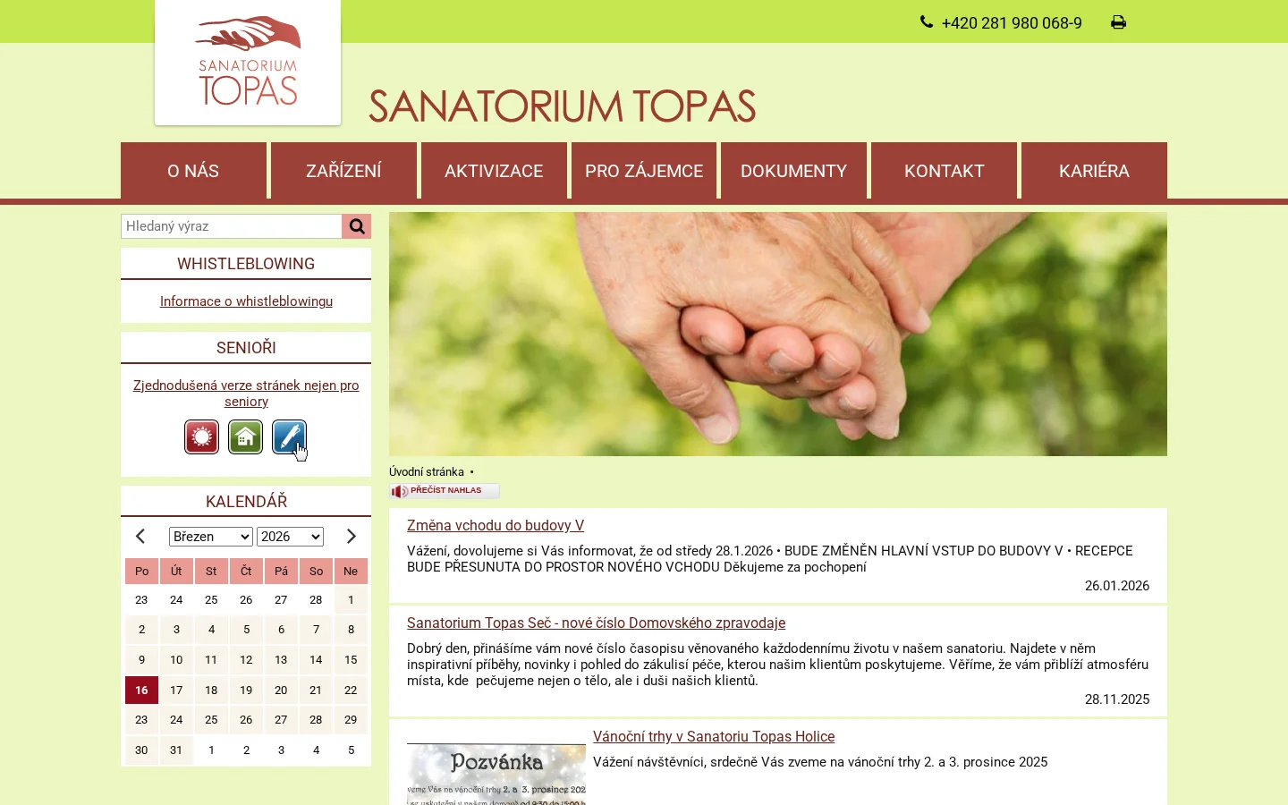 Sanatorium TOPAS website