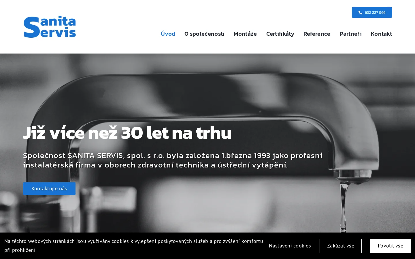SANITA SERVIS, spol. s r.o. website
