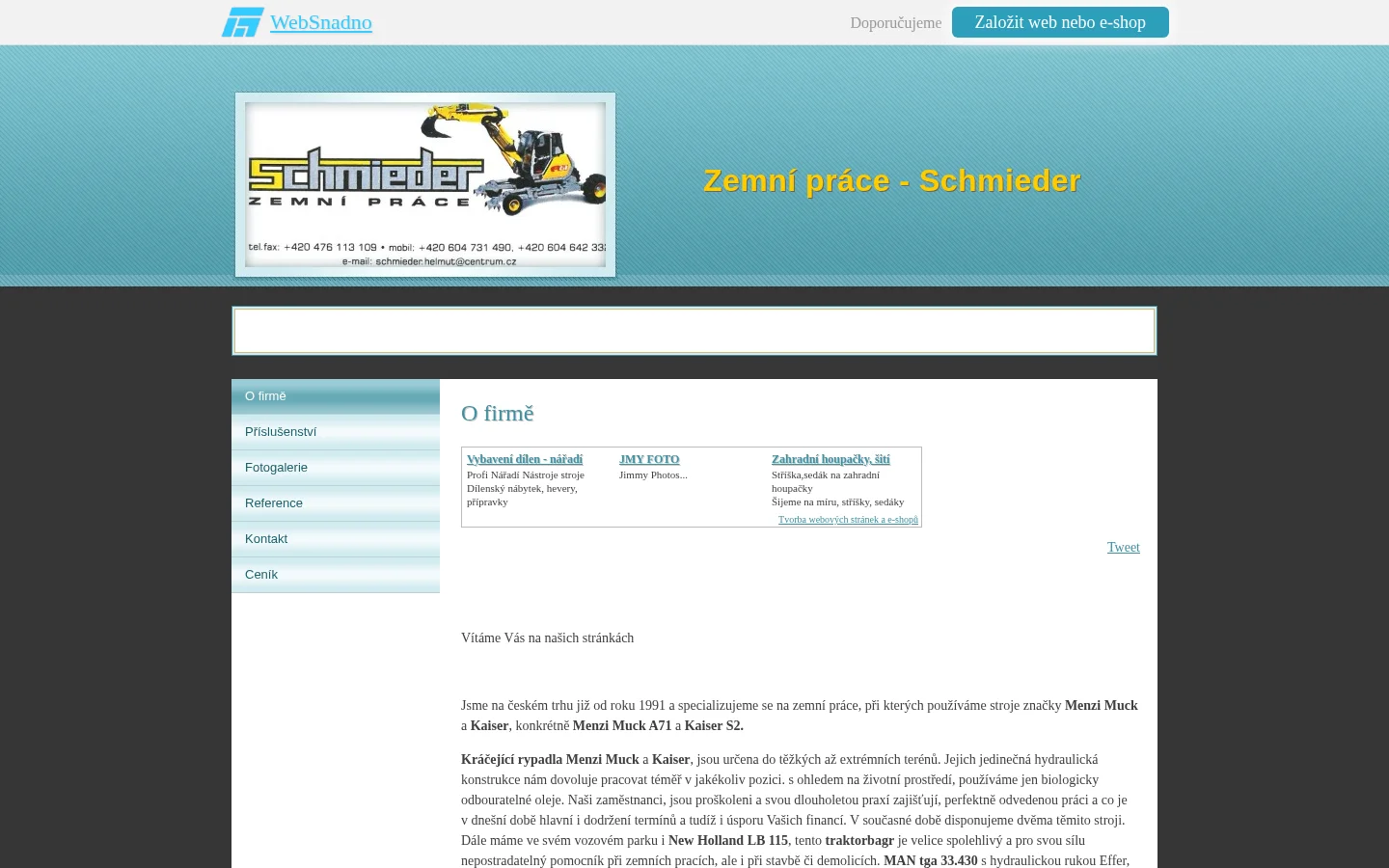 Zemní práce - Schmieder website