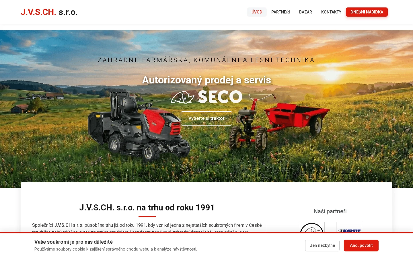 J.V.S.CH., s.r.o. website